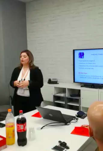 Maria Chalkia digital routes free seminar in piraeus business center Athens based company